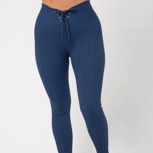 NWOT - Year of Ours Ribbed Football Legging in Navy Blue - Sz S